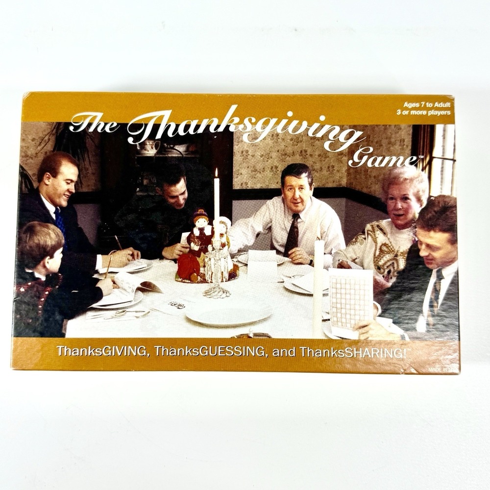 The Thanksgiving Game Family Holiday Card Game ThanksGuessing‎ Fun! Ages 7+
